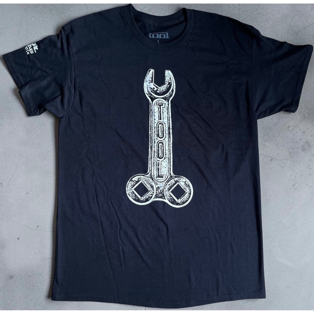 Tool Band T-Shirt Mens Large Black Wrench Logo Graphic Tee Los Angeles CA
